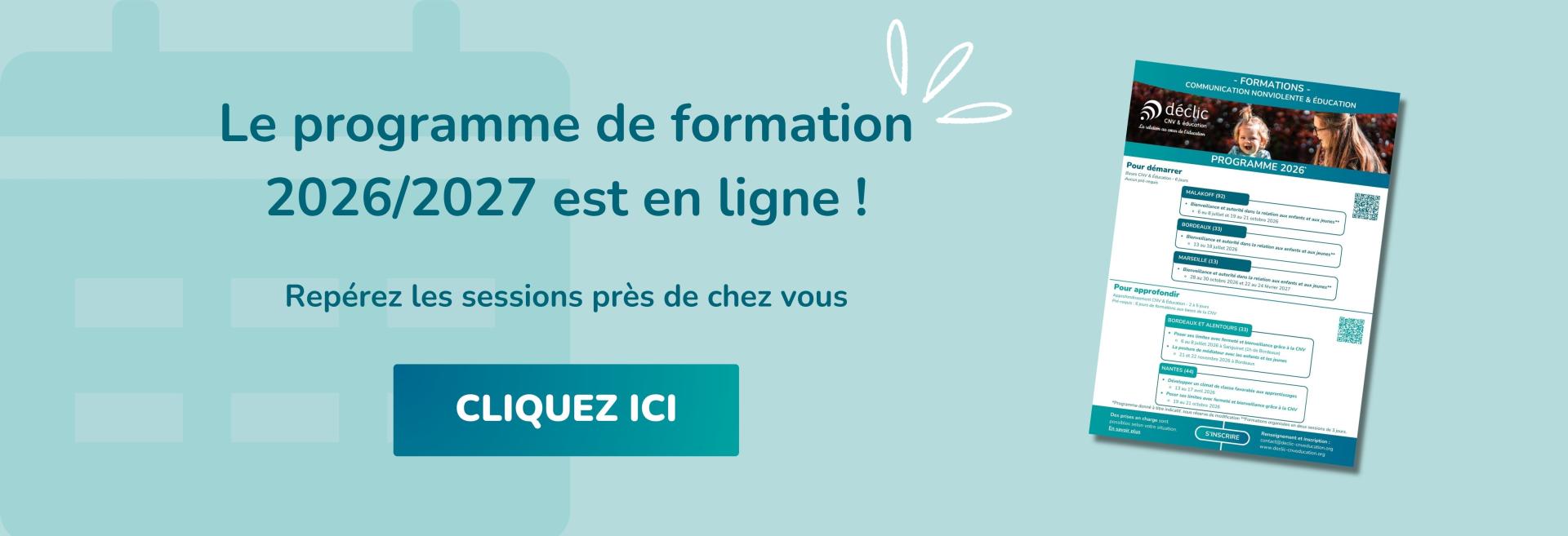 Programme formation 26 27