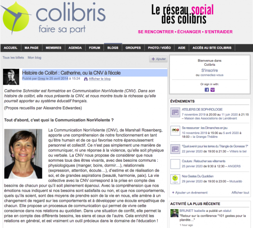 Catherine ou la CNV a lecole
