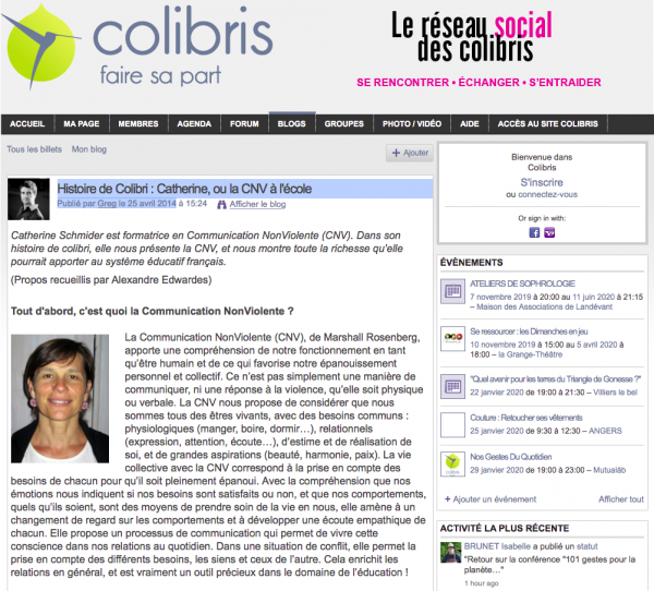 Catherine ou la CNV a lecole2